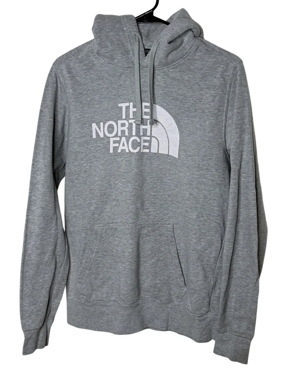 The North Face Hoodie Mens Small Gray‎ Logo Pullover Sweatshirt